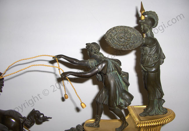 Bellissimo orologio con biga
